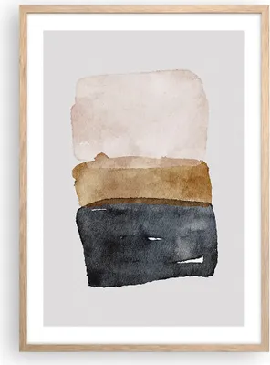 Produktbild von Gerahmtes Poster - Rahmen in heller Eiche - Abstraktion die Farben Aquarell - 50x70 cm - Wand Bild - Wanddeko - Wandbilder - Kunstposter - Wandposter - Bilderrahmen - Bilder - P2NPA50x70-4947