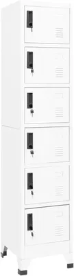 Produktbild von Aktenschrank mit Schloss, weiß, 38 x 40 x 180 cm, aus Stahl, abschließbarer Büroschrank mit Schloss, Büroschrank, Archivschränke, 339792