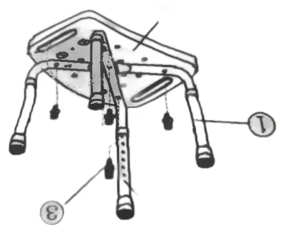 Produktbild von Cablematic - Duschhocker ergonomischer höhenverstellbar mit badezimmer