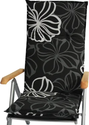 Produktbild von HVI Saumauflage Hochlehner HL Barcelona, M125 schwarz/weiss mit Blüten
