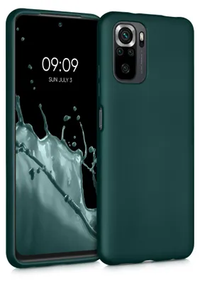 Produktbild von kwmobile Handyhülle für Xiaomi Redmi Note 10 / Note 10S Hülle - Silikon Case metallisch schimmernd - Schutzhülle Cover - Metallic Petrol