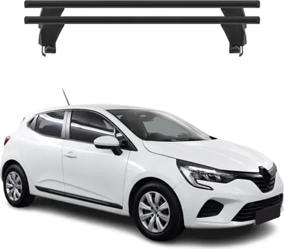 Image de Menabo Barres de toit Transversales pour Renault Clio 5 2019-2025 Alu Noir ABE
