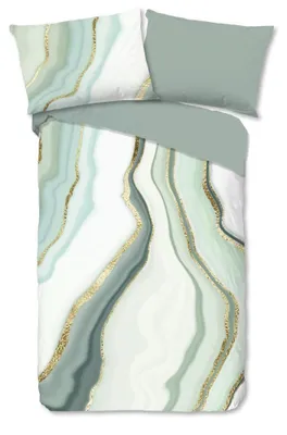 Immagine prodotto di Biancheria da letto "Quincy" - Verde - (140x200 cm) - 100% cotone
