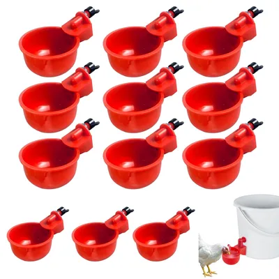 12er-Set automatische Geflügeltränken, PP/Edelstahl, 0,5 l, DIY