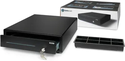Produktbild von Safescan 132-0448, Manuelle und automatische Geldschublade, Kunststoff, Stahl, Schwarz, 12 -24 V