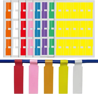 Produktbild von 8 farbige Drahtaufkleber – acht Farben