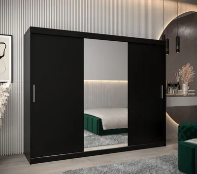 Obrázok produktu pre Skriňa s posuvnými dverami v šírke 250 cm TIMEA 1 - čierna
