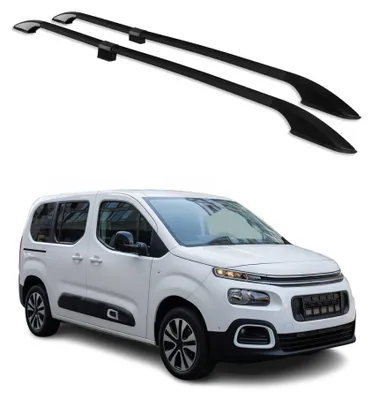 Produktbild von Dachreling Relingträger für Citroen Berlingo 2018-2025 Kurzer L1 Alu Schwarz, KI-generiertes Bild