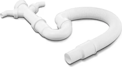 Produktbild von Röhrengeruchverschluss 1 1/2 Zoll mit 2 Geräteanschlüssen und flexiblen Abgang