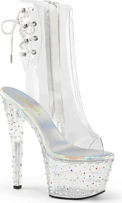 Zdjęcie produktu dla Botki damskie STARDANCE-1018C-7 marki Pleaser, przezroczyste, EU 39, US 9