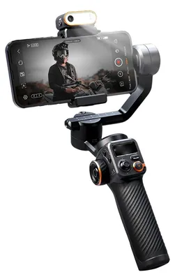 Obrázok produktu pre Súprava hohem iSteady M6 – 3-osový stabilizátor pre smartfóny, stabilizátor proti chveniu, stabilizátor pre vlogovanie, 360° Otočný veľký OLED displej s AI senzorom a modulom doplnkového osvetlenia, puzdro s mini statívom, nosnosť 400 g, náhrada pre iPhone 14/13/12/11, Huawei Mate 40/30/ P50 Pro