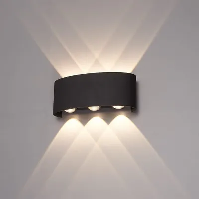 Image de HOFTRONIC - Applique murale LED 6W 630lm 3000K IP54 Noir Up & Down