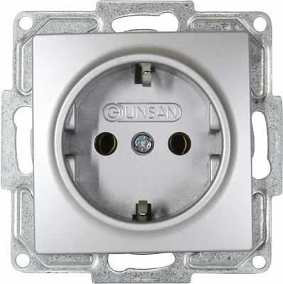 Produktbild von Gunsan Visage Steckdose Unterputz Silber