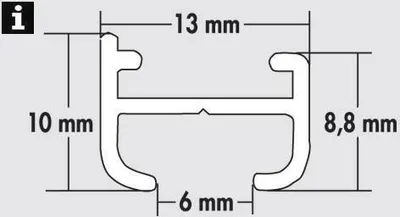 Produktbild von GARDINIA Aluminiumschiene 13 Mm Aluminium 210 cm
