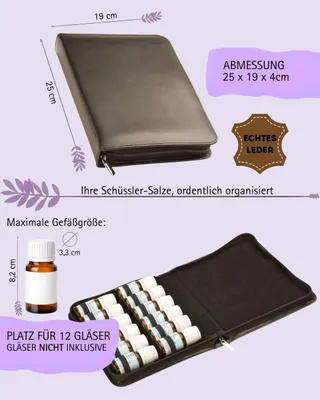 Produktbild von Schüssler-Salze Apotheke für DHU & PFLÜGER, für 12 Gläser bis Ø33mm, Schwarz