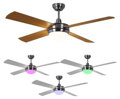 Produktbild von RGB LED Deckenventilator, silber, Fernbedienung, VT-6054-4