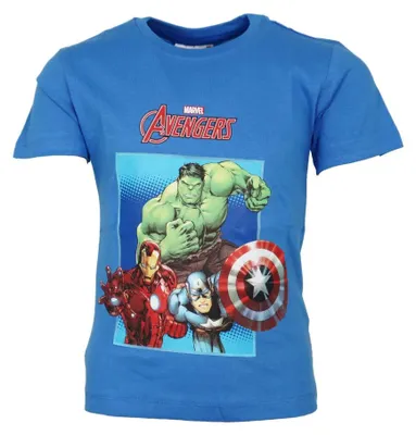 Produktbild von Marvel Avengers Kinder Jungen T-Shirt kurzarm Shirt – Hellblau / 98