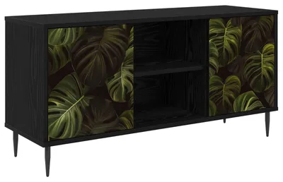 Obrázok produktu pre vidaXL TV skrinka ELBURG, 102 x 33 x 51 cm, čierna, vzhľad dubu