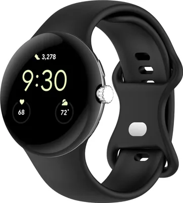 Obrázok produktu pre Pre Google Pixel Watch 3 45 mm silikónový remienok s motýlími prackami veľkosť S Black