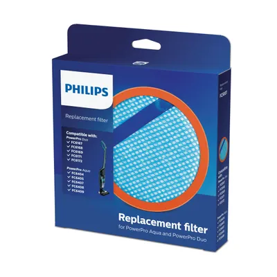 Productafbeelding van Vervangingsfilter voor PowerPro Duo stofzuigers van Philips, wasbaar schuimfilter voor modellen FC64xx en FC61xx (FC5007/01)