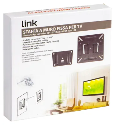 Imagen del producto de Soporte de pared para televisores LED/LCD de 13 a 37 pulgadas, con capacidad de hasta 15 kg y compatibilidad VESA de 100 x 100 cm