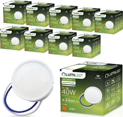 Produktbild von LUMILED 10x Modul LED INSERT 5W (40 W) extra plochý bodový 470lm neutrální bílá 4000K 120° Osvětlení keramické 10-pack Lamps Module