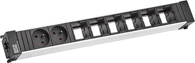 Zdjęcie produktu dla Bachmann 909.012, Aluminium, Czarny, 2 x gniazdo sieciowe, 444 mm