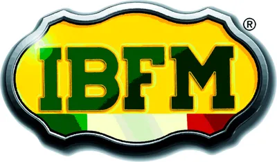 A logo with the text IBFM and a representation of the Italian flag.