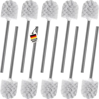 Produktbild von 10x Toilettenbürste, Set Weiß – WC Bürste Ø 7,8 cm