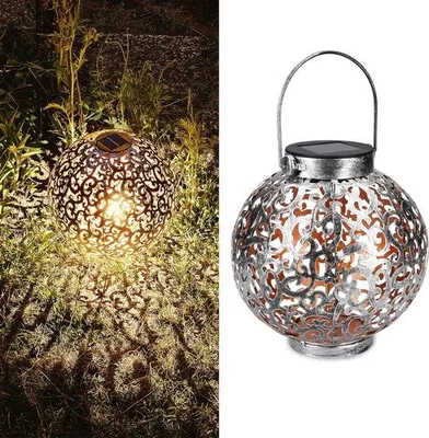 Produktbild von Solarenergie-Lampe mit Sensor silber 16cm