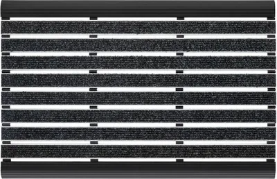 Produktbild von PANA® Aluminium Türmatte - 39 x 60 cm - versch. Farben und Designs, Farbe:Dunkelgrau, Größe:39 x 60 cm
