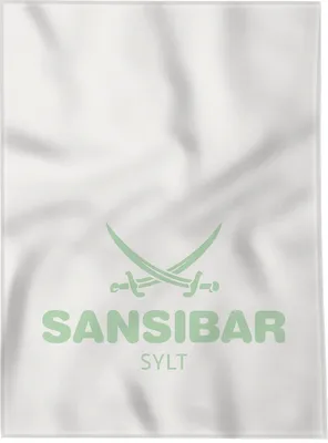 Produktbild von Sansibar Wohndecke im "Hochtief" Design, Kuscheldecke, Decke, 150x200 cm, offwhite/light green