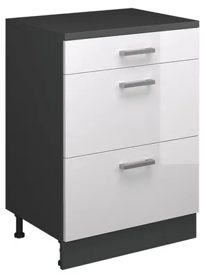 Image de Meuble pour combles Vicco Rion Blanc Haute brillance 60x81.6cm sans pente avec 2 tiroirs, Model 60762