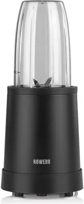 Produktbild von N8WERK Nutrition Mixer Midnight Edition Standmixer Smoothies Cocktails Ice Crush Funktion Edelstahlklingen Mixbehälter To-Go-Deckel Schwarz