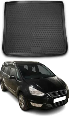 Image de Tapis de coffre pour Ford Galaxy 2006-2024 Caoutchouc TPE Noir