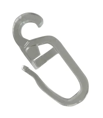 Produktbild von rewagi® 100x Überklipshaken Transparent – 6 mm Öse – Gardinenhaken Faltenhaken