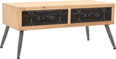 Productafbeelding van De Living Store salontafel, gemaakt van massief grenenhout, afmetingen: 115 x 55 x 50 cm