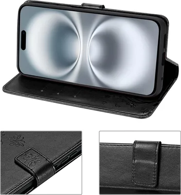 Produktbild von iPhone 16 Handyhülle – Klapphülle Schutzhülle Tasche mit Magnetverschluss und Kartenfächern