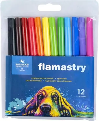 Obrázok produktu pre Koh-I-Noor Flamastry szkolne Pies 12 kolorów