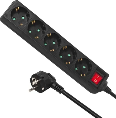 Produktbild von Steckdosenleiste Mehrfachstecker Schuko Kinderschutz 5fach 5 Meter