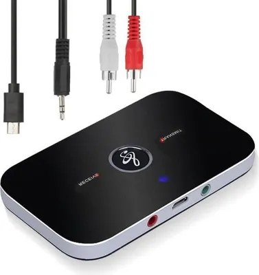 Produktbild von Bluetooth-Sender/Empfänger | Bluetooth 4.0 Audio-Adapter (Sender/Empfänger) | Kabelloser 2-in-1-Bluetooth-Lautsprecher für TV und MP3-Player