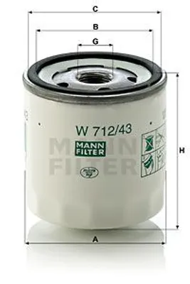Produktbild von 1X Mann-Filter Ölfilter W 712/43 (10)