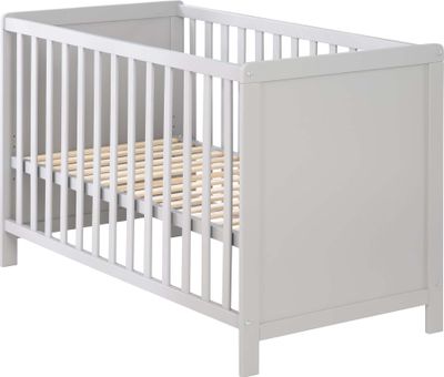 roba Beistellbett, taupe, höhenverstellbar, 5 Schlupfsprossen, inkl. Lattenrost, 60 x 120 cm