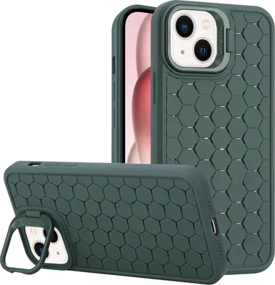 Obrázek produktu pro Pro iPhone 14 Plus Honeycomb Radiating Lens Holder TPU Phone Case (zelená)