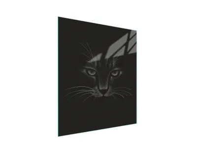 Produktbild von Glasschneidebrett 45x52 Katze