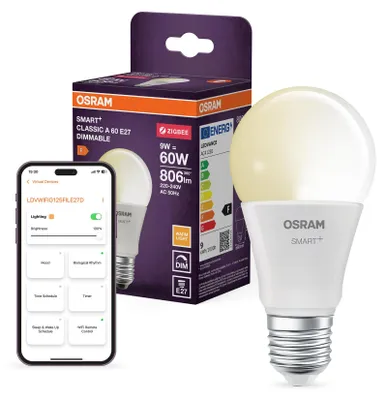 Obrázok produktu pre Osram SMART+ ZB A60 D, 4,9 W, 40 W, E14, 470 lm, 20000 h, Biela