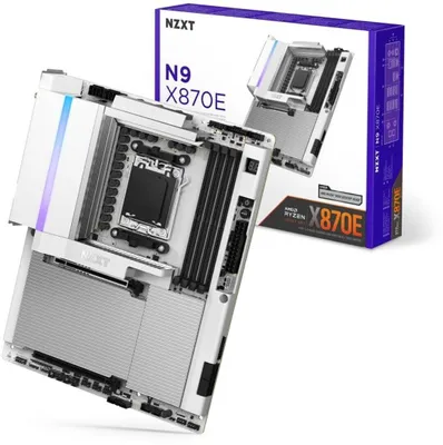 Immagine prodotto di Scheda madre NZXT N9 X870E ATX, socket AM5, con Wi-Fi 7/USB4, colore bianco