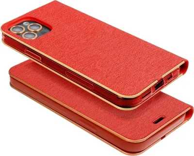 Produktbild von König Design Hülle kompatibel mit Samsung Galaxy A22 5G Kunstleder Handyhülle - Handy Case Rot