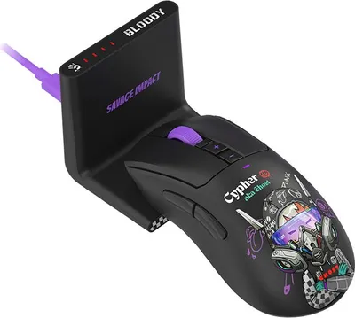 Obrázek produktu pro Myš A4TECH Bloody R73 Ultra Duo Wrls 2,4G+USB Cypher Ghost