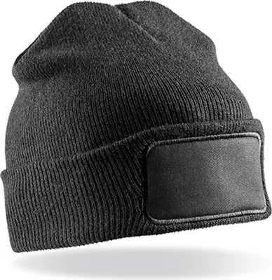 Immagine prodotto di Result Genuine Recycled RC927X | Recycled Double Knit Printers Beanie - Farbe: Nero - Größe: Taglia unica